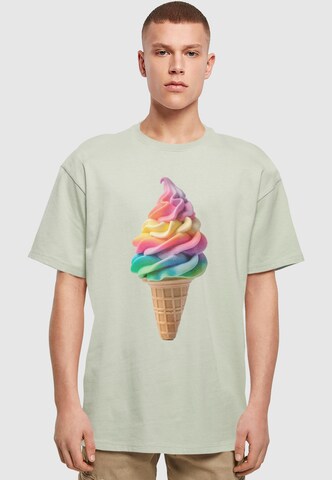 Merchcode Shirt 'Pride Scoops' in Groen: voorkant