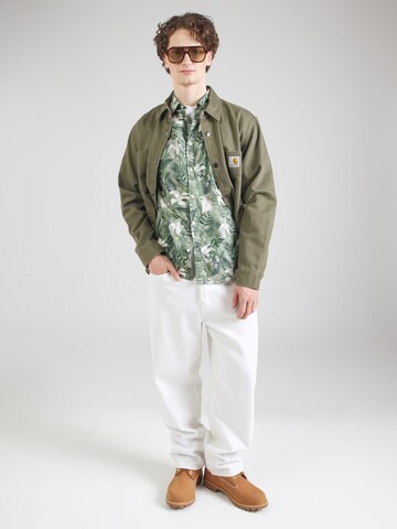 JACK & JONES Классический крой Рубашка 'JJHawaii' в Зеленый