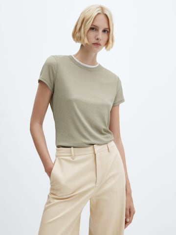 MANGO Wide Leg Bügelfaltenhose 'City' in Beige