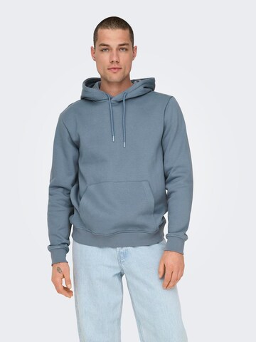 Only & Sons Sweatshirt 'ONSConnor' in Blauw: voorkant