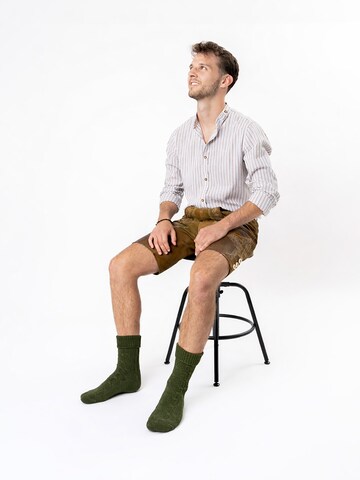 HerzSticht Traditional socks 'Enzian' in Green