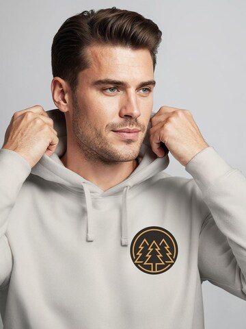 Neverless Sweatshirt 'Bäume Badge' in Beige