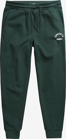 Men Plus Tapered Trousers in Green: front