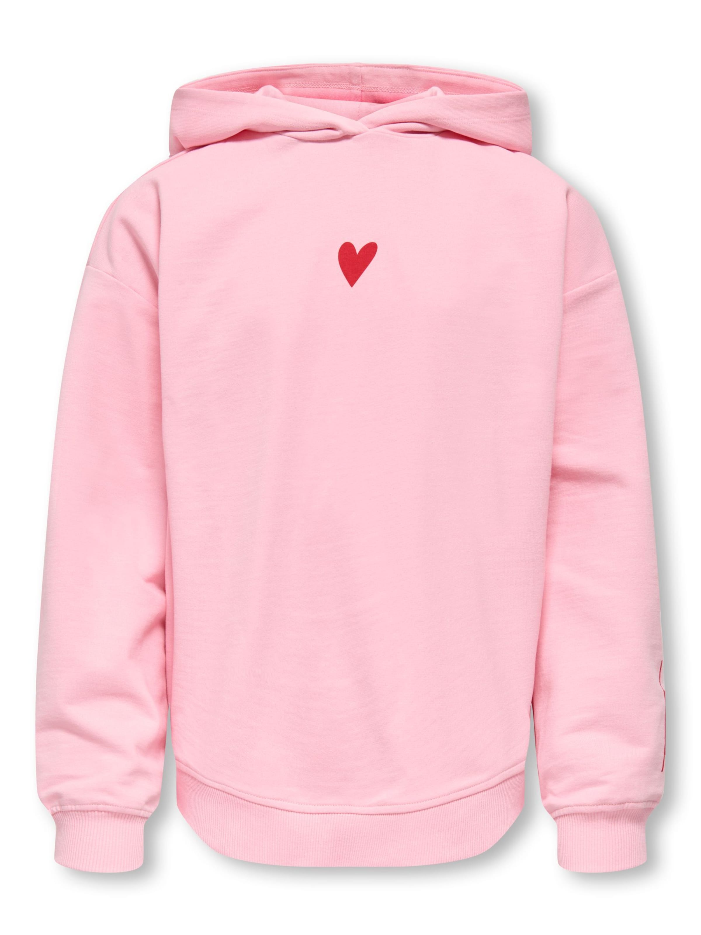 ONLY GIRLS Sweatshirt 'KOGHeart' i pink: forside