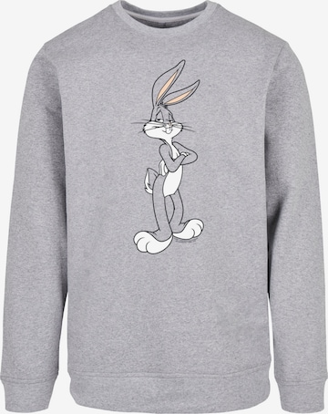 F4NT4STIC Sweatshirt 'Looney Tunes Bugs Bunny' in Grijs: voorkant