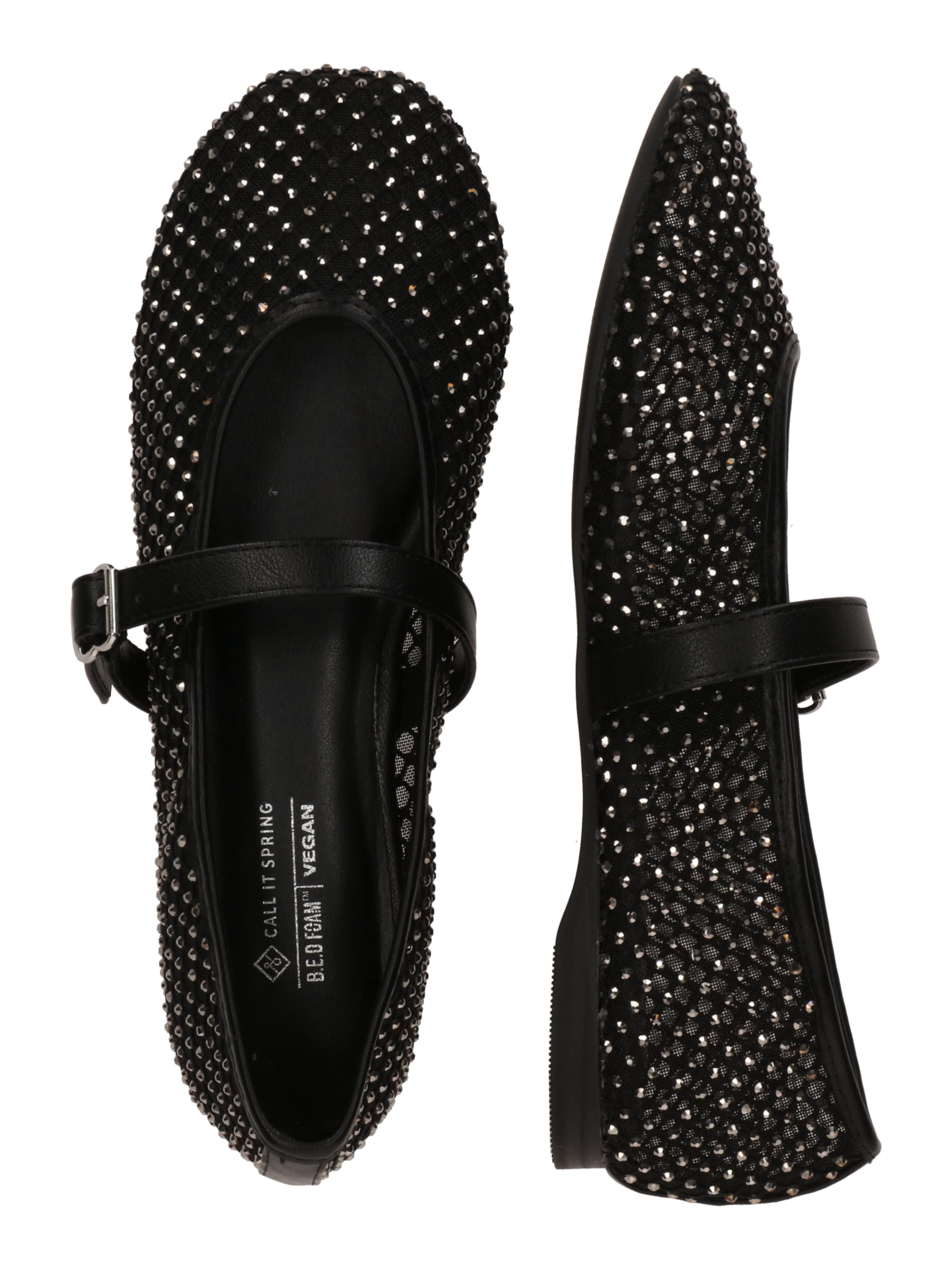 CALL IT SPRING Μπαλαρίνα με λουράκια 'ELYIAA' σε μαύρο