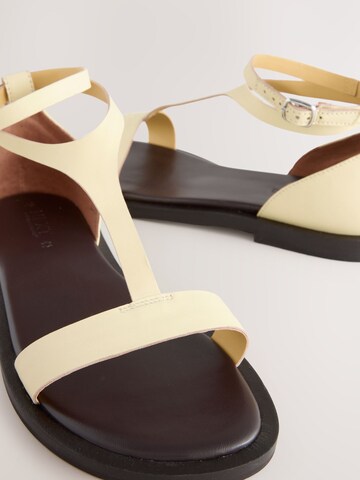 Next - Sandalias con hebilla 'Forever Comfort' en amarillo