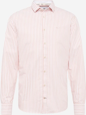 COLOURS & SONS Regular fit Button Up Shirt 'Oxford' in Orange: front