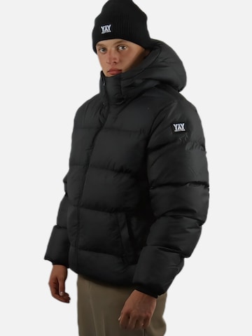 HEFTYKA Winter Jacket 'PUFFER' in Black: front