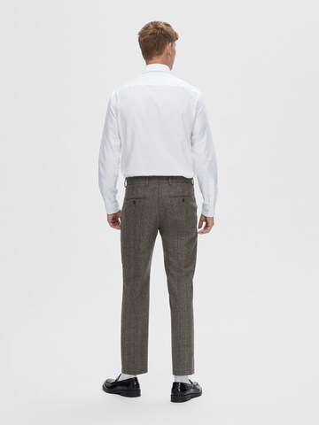 SELECTED HOMME Regular Pleat-Front Pants in Grey