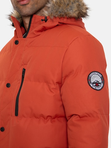Threadbare Winter Jacket 'Arnwood' in Orange