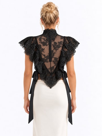 Cielie - Blusa 'Lacey' em preto