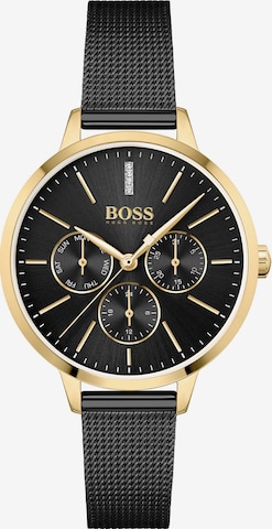 juoda BOSS Orange Analoginis (įprasto dizaino) laikrodis: priekis