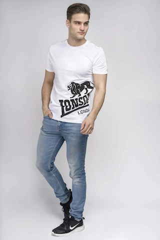 LONSDALE Koszulka 'DEREHAM' w kolorze biały