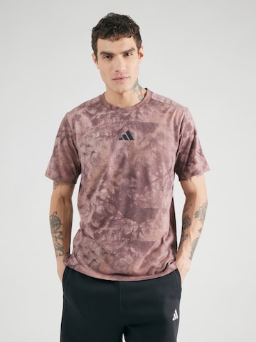 T-Shirt fonctionnel 'POWER' ADIDAS PERFORMANCE en marron : devant
