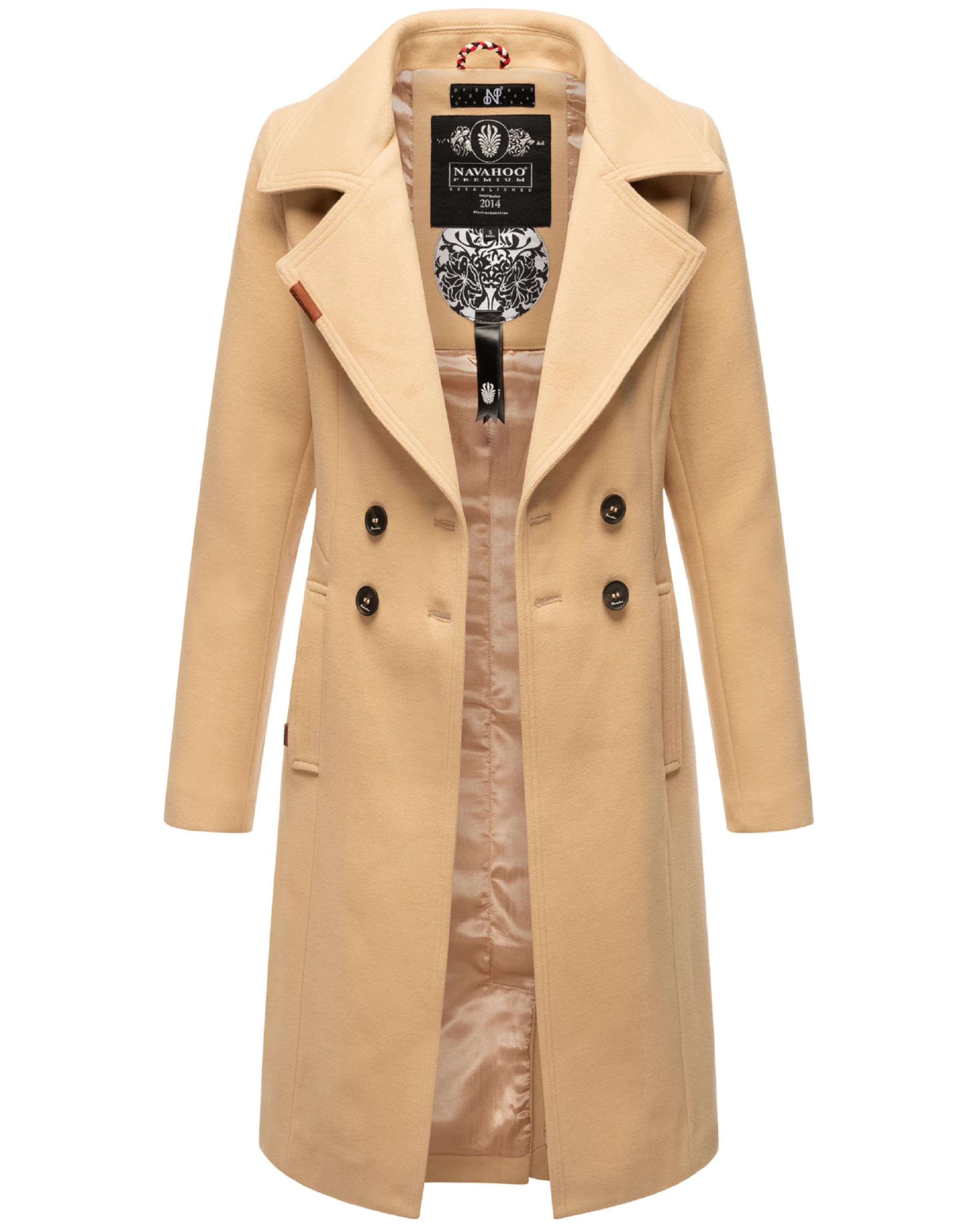 NAVAHOO Mantel 'Wooly' in Beige