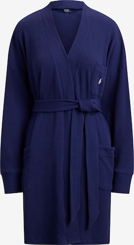 Peignoir court ' Club Waffle ' Polo Ralph Lauren en bleu : devant