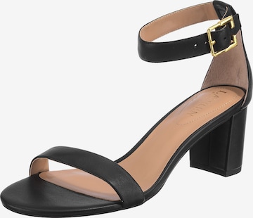 Lauren Ralph Lauren - Sandalias 'WAVERLI' en negro: frente