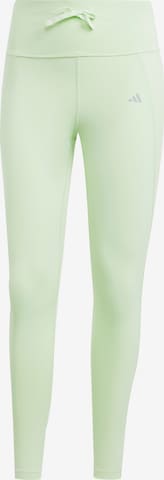 ADIDAS PERFORMANCE Skinny Workout Pants 'Essentials' in Green: front