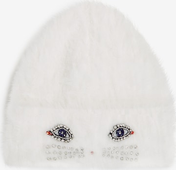 balta Karl Lagerfeld Megzta kepurė 'IKON': priekis