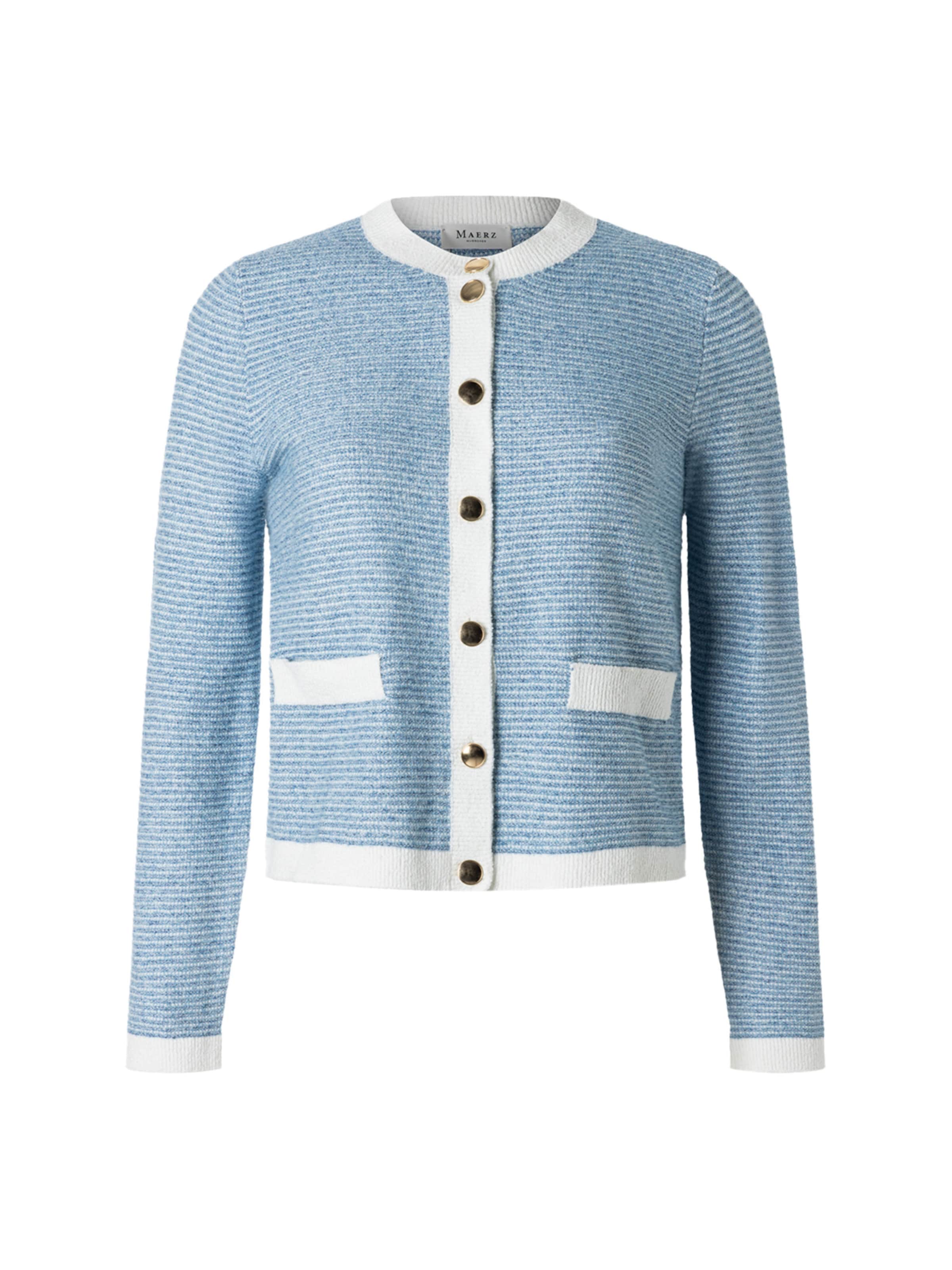 Cardigan ' 276601 ' MAERZ Muenchen en bleu : devant