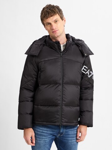 Veste mi-saison EA7 Emporio Armani en noir : devant