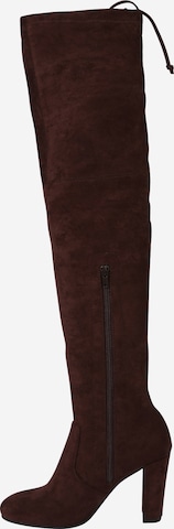 ABOUT YOU Over the Knee Boots 'Liya' in Brown