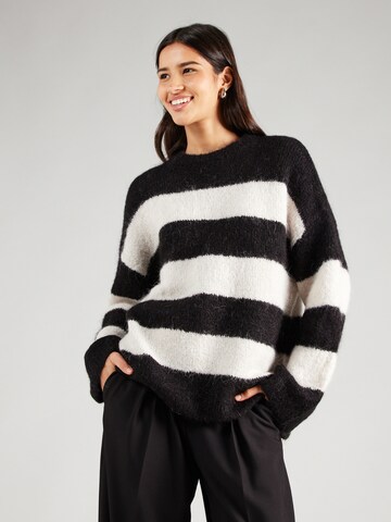 SELECTED - Jersey 'GABELLA' en negro: frente