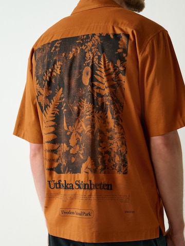 Next Regular fit Button Up Shirt in Brown