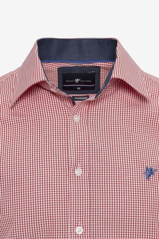 DENIM CULTURE Slim fit Button Up Shirt 'Kendrick' in Red