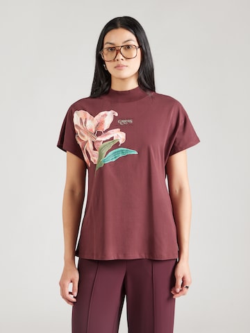 GUESS Shirts 'SL MOCK' i rød: forside