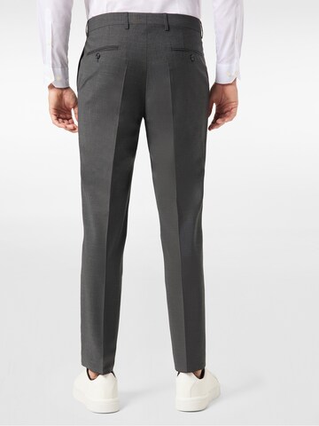 PIERRE CARDIN Regular Pleated Pants 'Ryan' in Grey