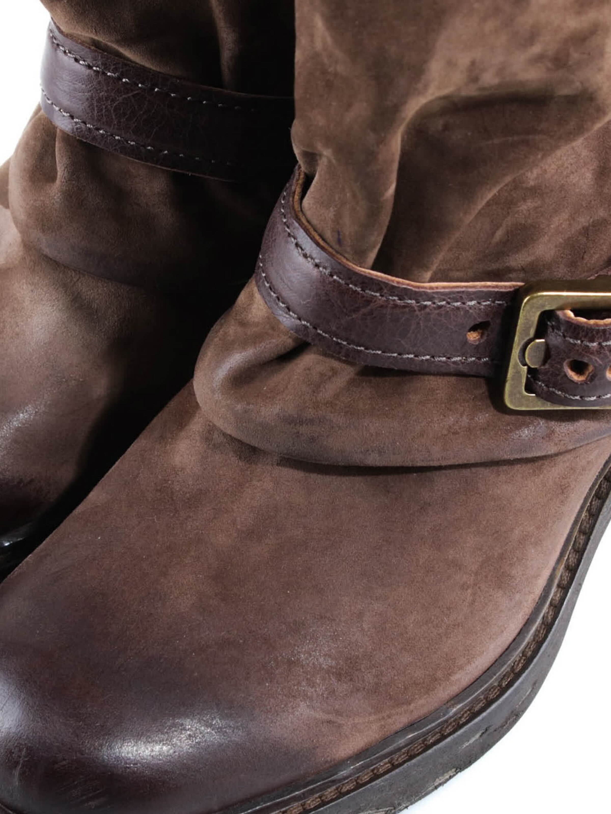 A.S.98 Overknees 'Soren' in Brown: front