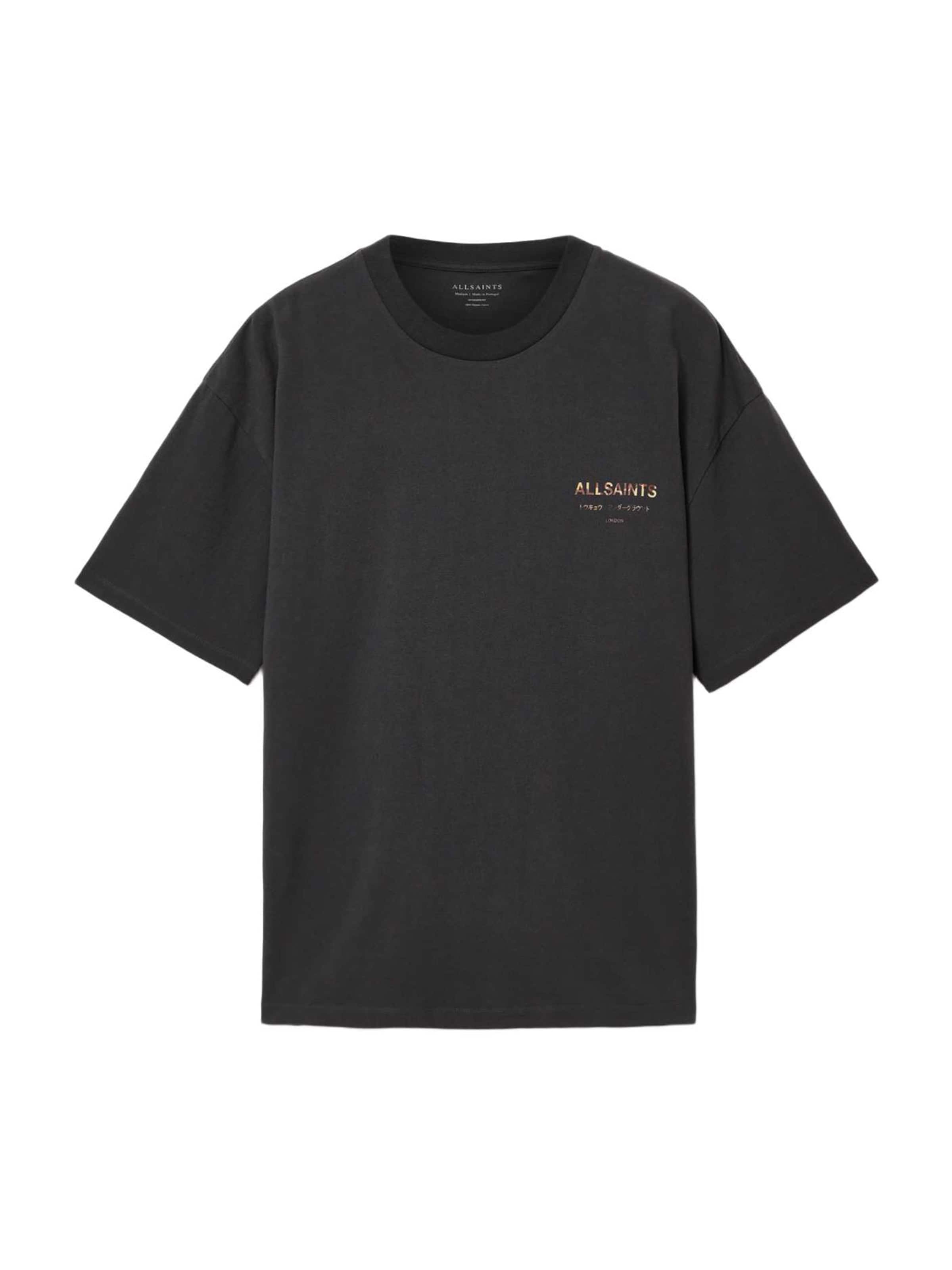 AllSaints - Camisa 'Underground' em preto: frente