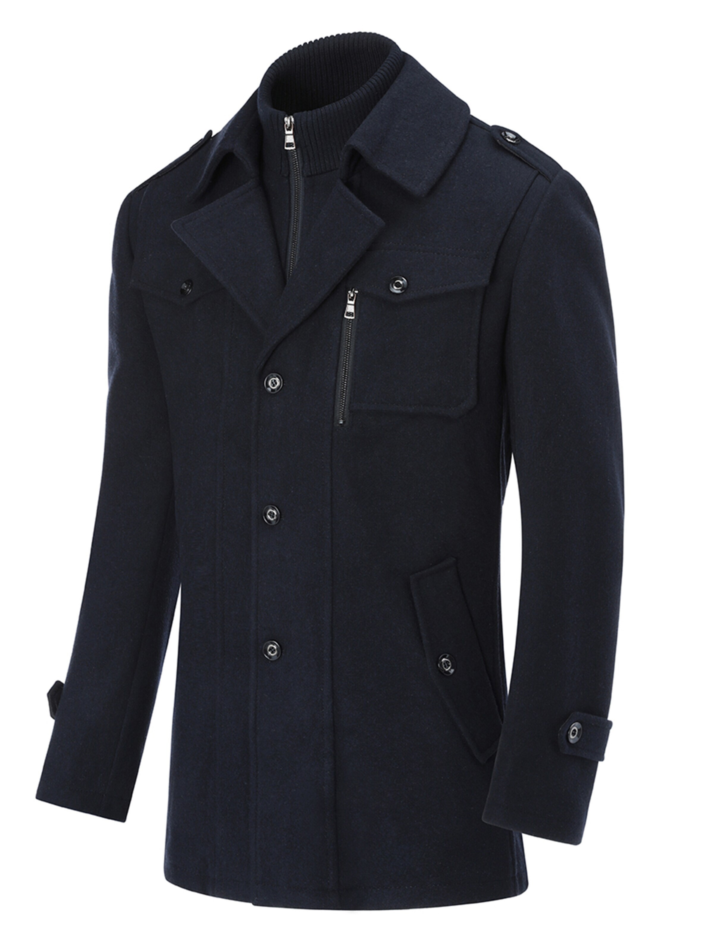 YOUTHUP Winter Coat 'Reverslinie' in Blue