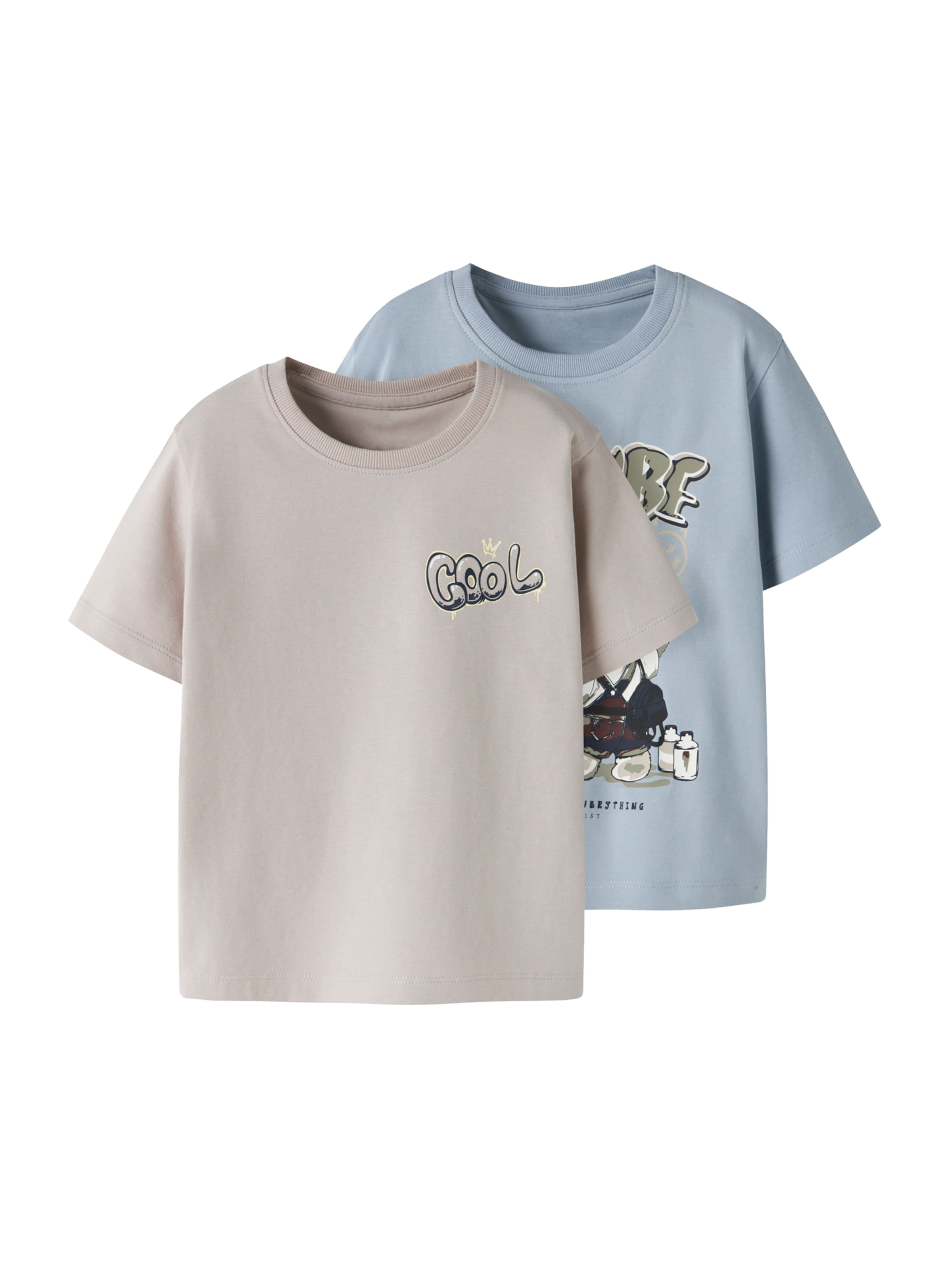 NAME IT Koszulka 'NMMDIGRO' w kolorze niebieski: przód