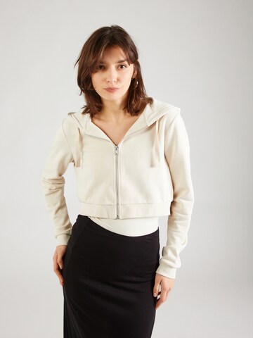 Monki Sweat jacket in White: front