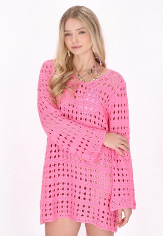 Abito in maglia 'Fashion Look' di IZIA in rosa: frontale