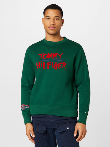 TOMMY HILFIGER - Sweatshirt em verde: frente