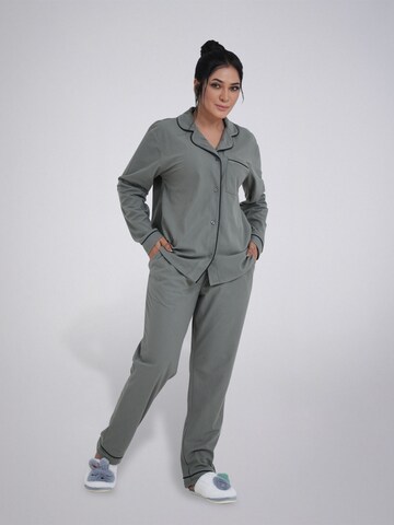 LEAFLETIC Pyjamas 'Leafletic Women’s Nightwear Long set' i grøn