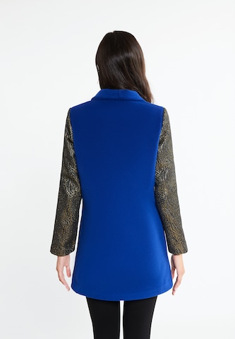 faina - Sobretudo meia-estação em azul
