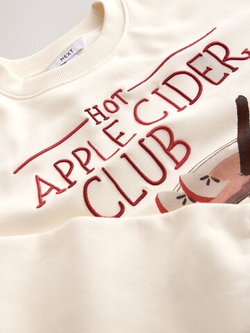 Next Sweatshirt 'Autumnal Apple Cider' in Beige