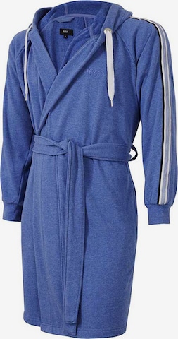 BOSS Home Long Bathrobe 'Paddy' in Blue: front