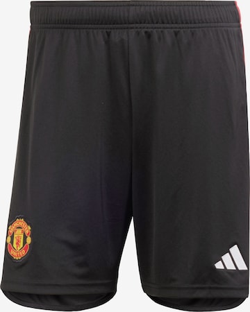 ADIDAS PERFORMANCE Workout Pants 'Manchester United 23/24' in Black: front