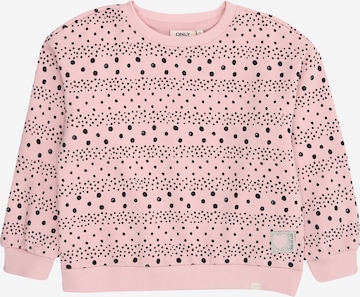 Only Mini Collegepaita 'KMGAPPALOSA' värissä vaaleanpunainen: etupuoli