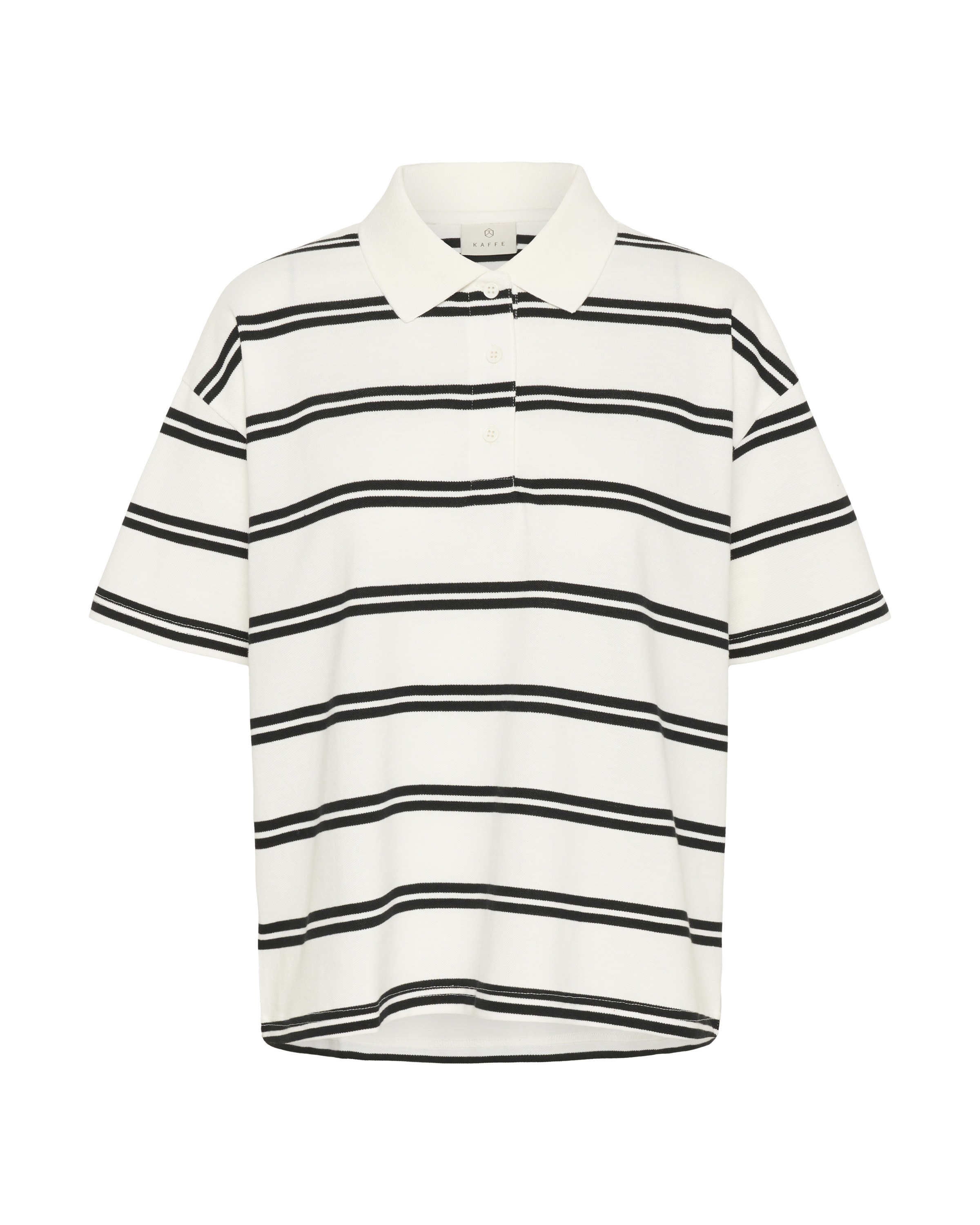 Kaffe Μπλουζάκι 'KAPirrie' σε λευκό: μπροστά