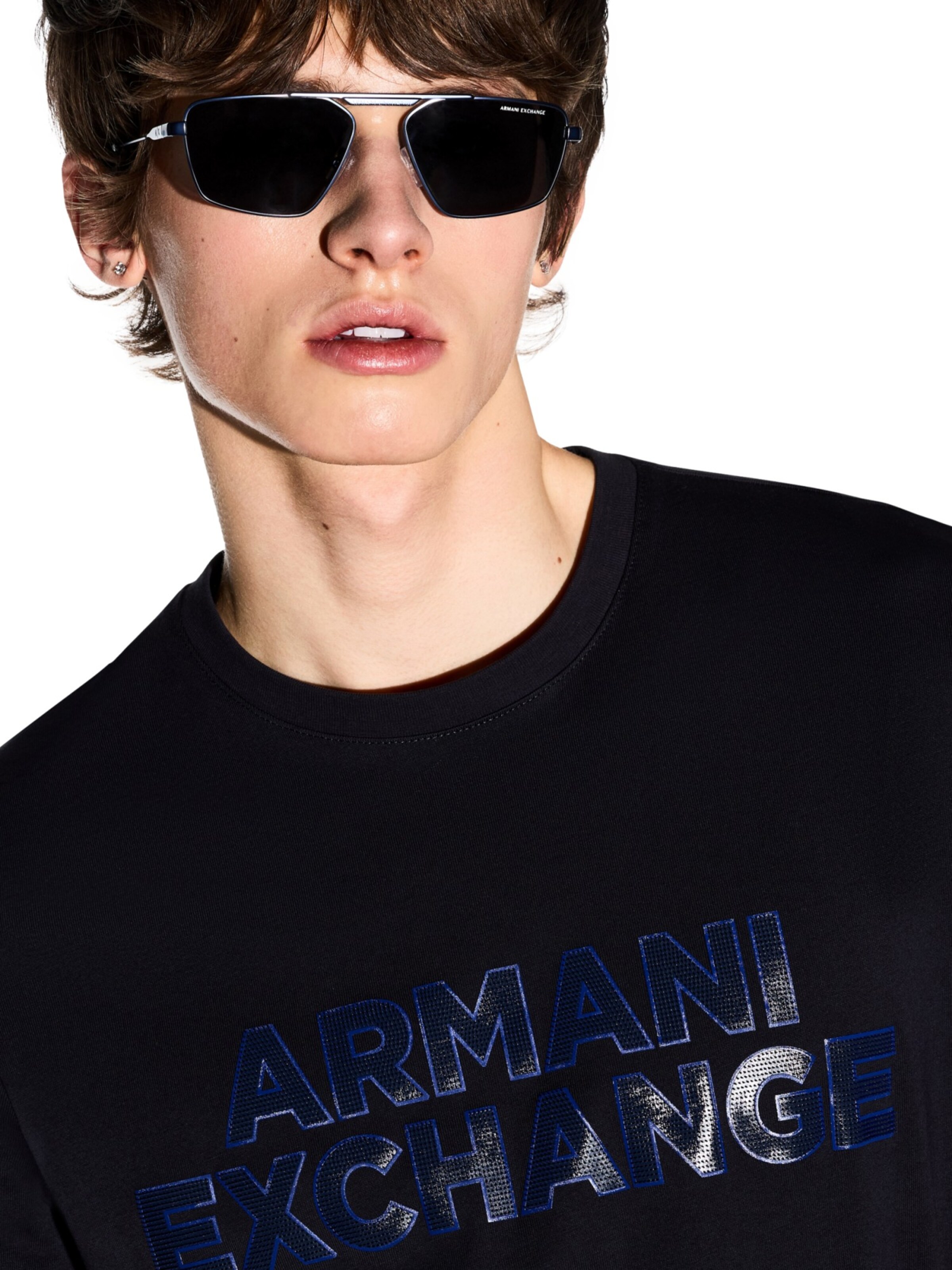 T-Shirt ARMANI EXCHANGE en bleu