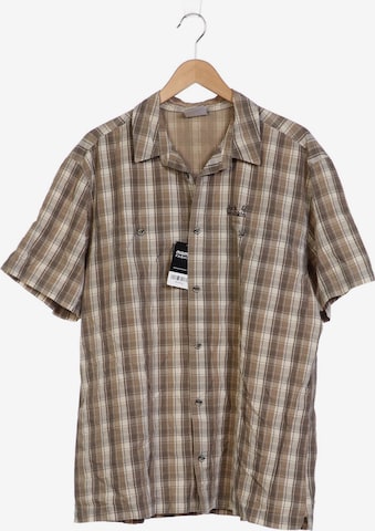 JACK WOLFSKIN Button Up Shirt in XL in Brown: front