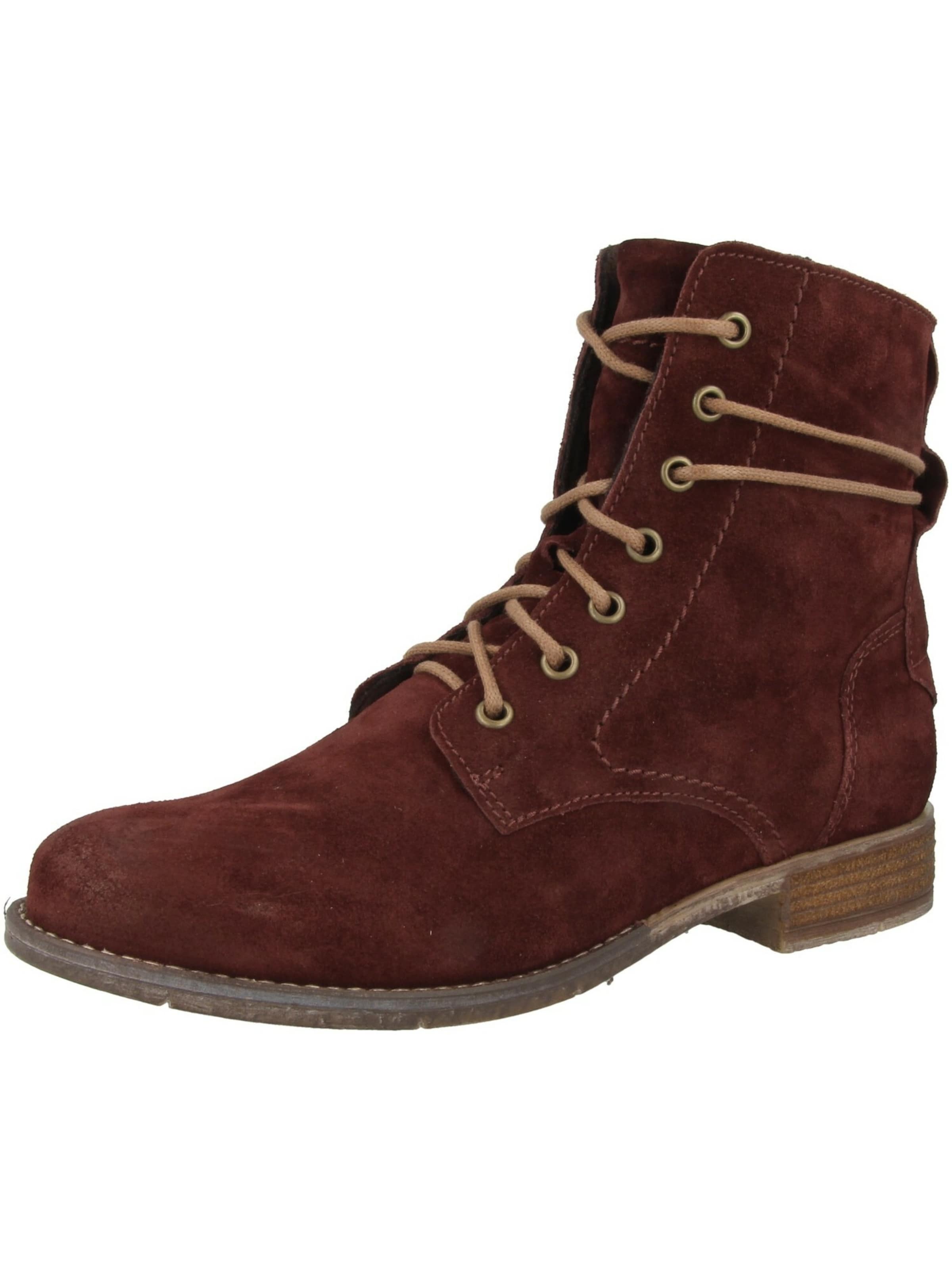 JOSEF SEIBEL Lace-Up Ankle Boots 'Sienna' in Red: front