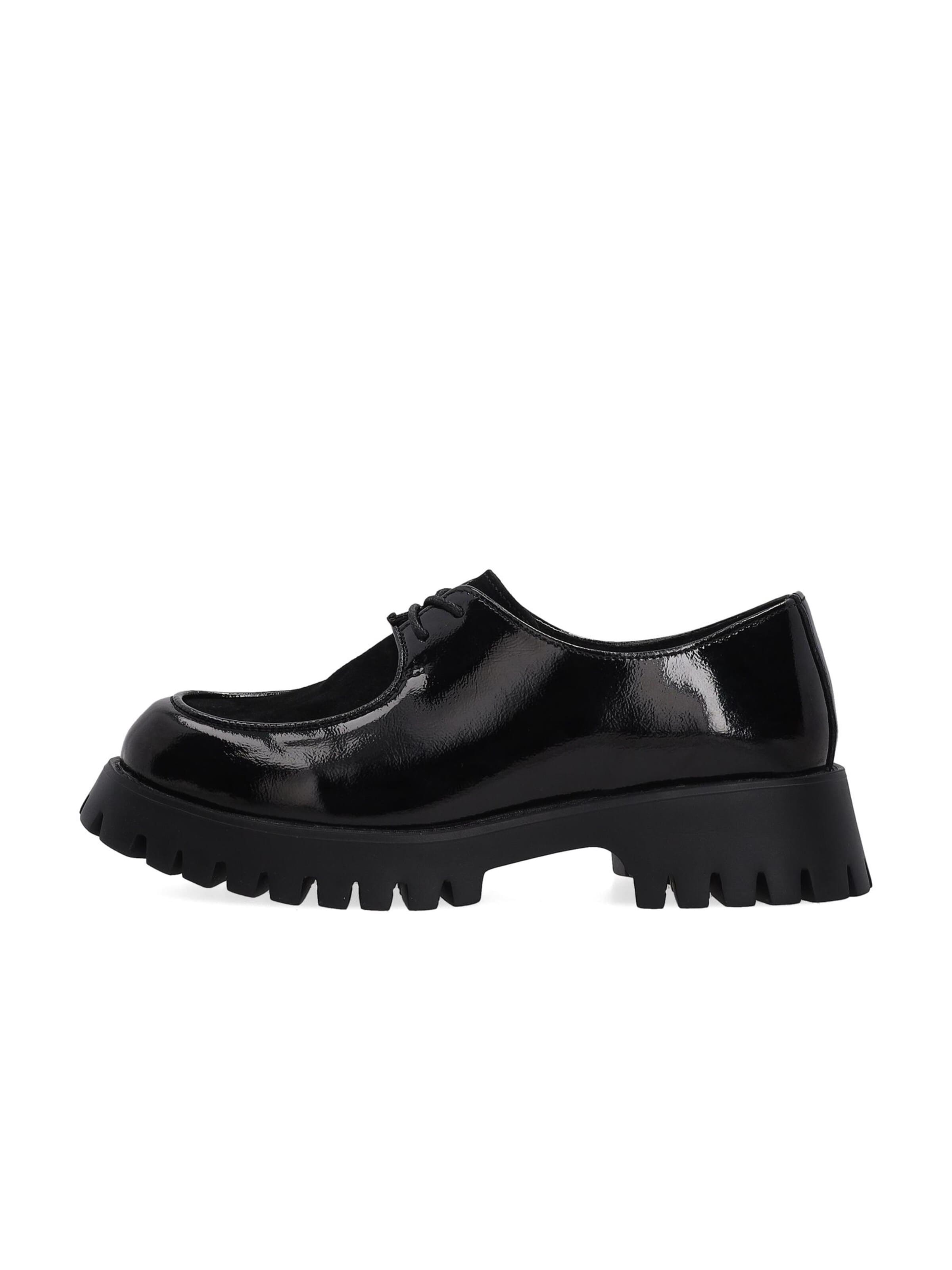 VENEZIA Lace-Up Shoes in Black: front